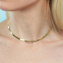 Load image into Gallery viewer, 18K Gold Plated 2mm Herringbone Snake Chain
